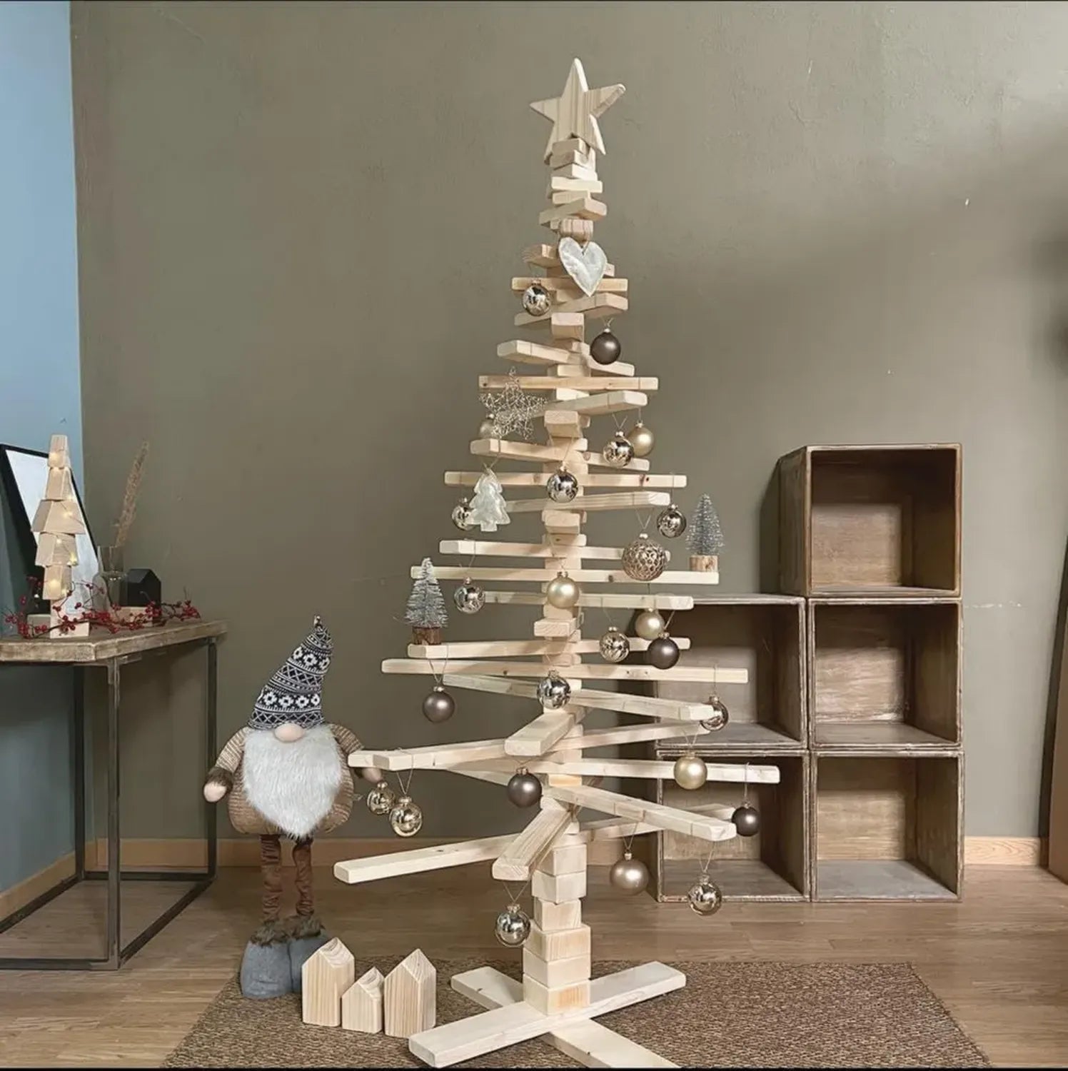 Arbre de Noël en bois écologique 1,80 m