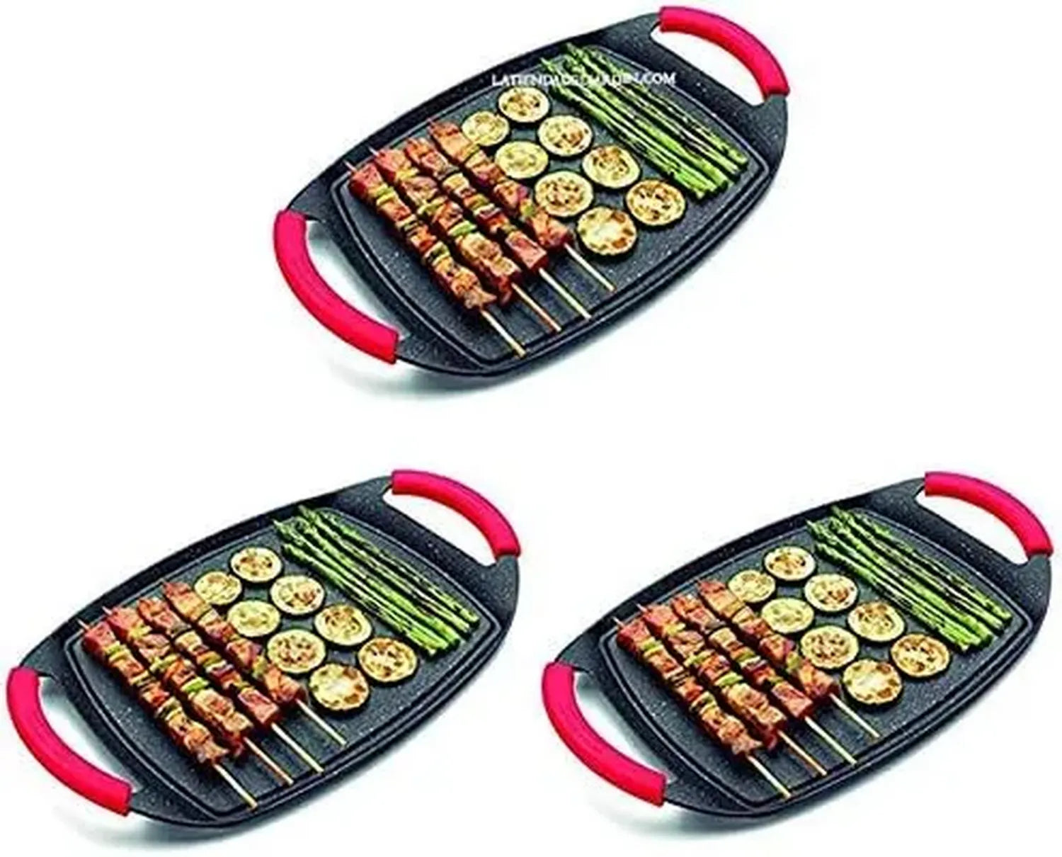 Ensemble de 3 poêles antiadhésives en pierre 36 cm, compatible induction, vitrocéramique et gaz