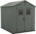Keter Abri de Jardin Darwin 6x8, Effet Bois, Vert Sauge, 4,5 m²