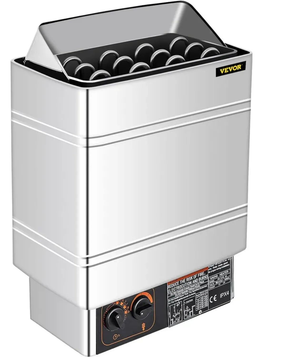 SucceBuy Chauffe-Sauna Électrique 9kW avec Contrôle Thermostatique Intégré, 380-415V