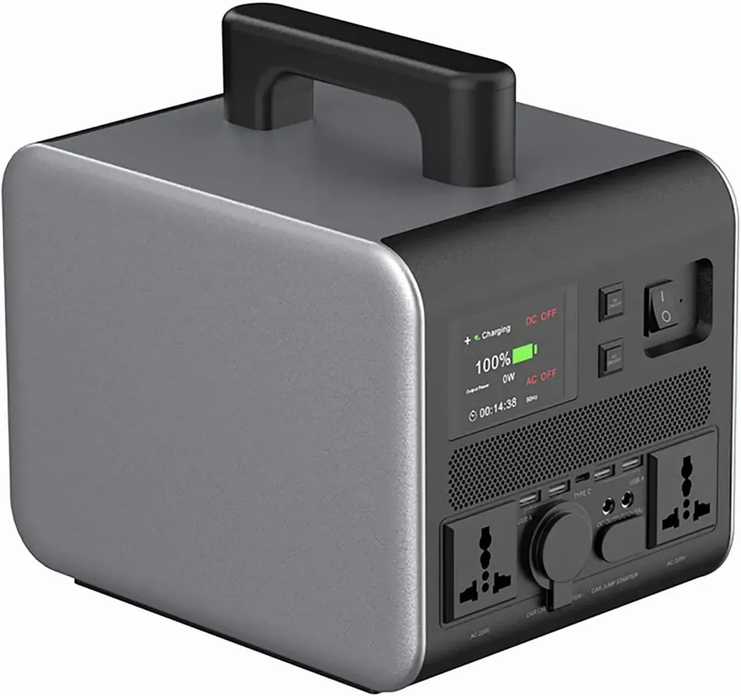 Générateurs Portatifs Haute Puissance 600-4000W, Centrale Électrique d'Urgence avec Batterie Lithium, Chargement MPPT