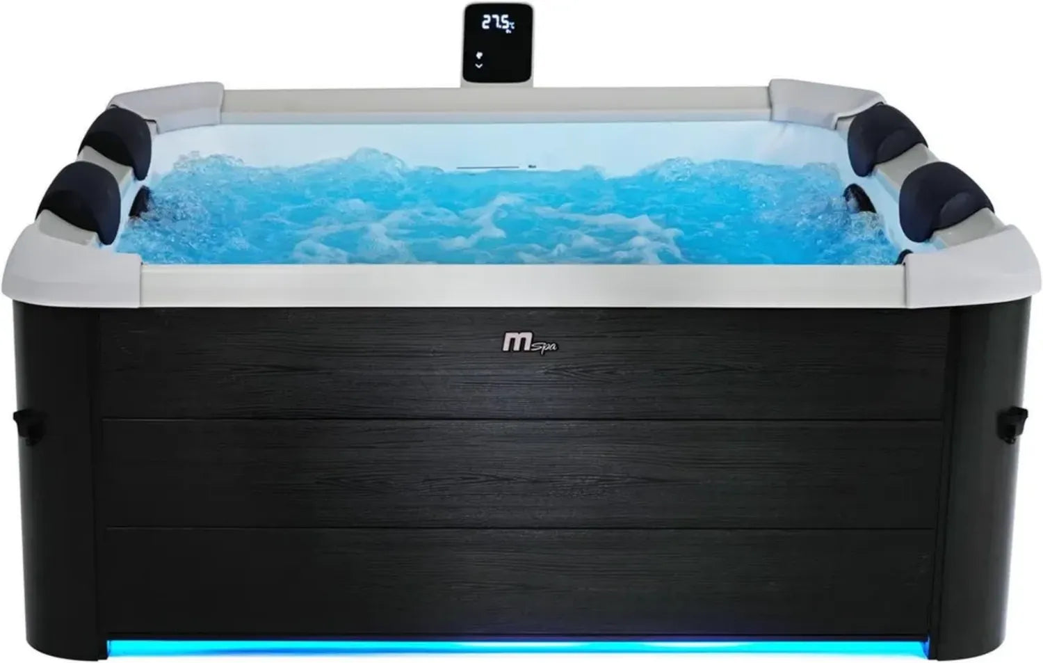 Spa Connecté Oslo 160 cm Carré – 6 Personnes – Jets Air et Eau – Bar Flottant Offert