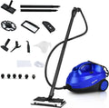 Nettoyeur à Vapeur 2000W, 19 Accessoires, Pression 4 Bars, Réservoir 1,5L, Multi-surfaces - Tapis, Fenêtres, Verre, Rideaux, Bleu