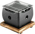 Barbecue en fonte sans fumée au charbon de bois, taille moyenne