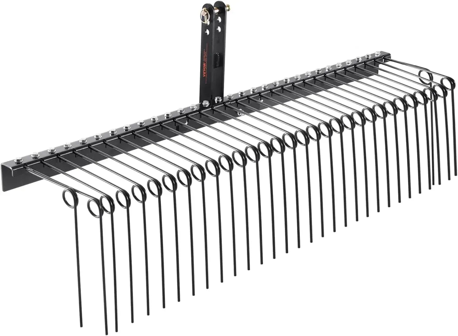 Râteau Paysager VEVOR 1830 mm avec 32 Dents en Acier, Fixation Catégorie 1 pour Tracteur, Idéal pour Jardin