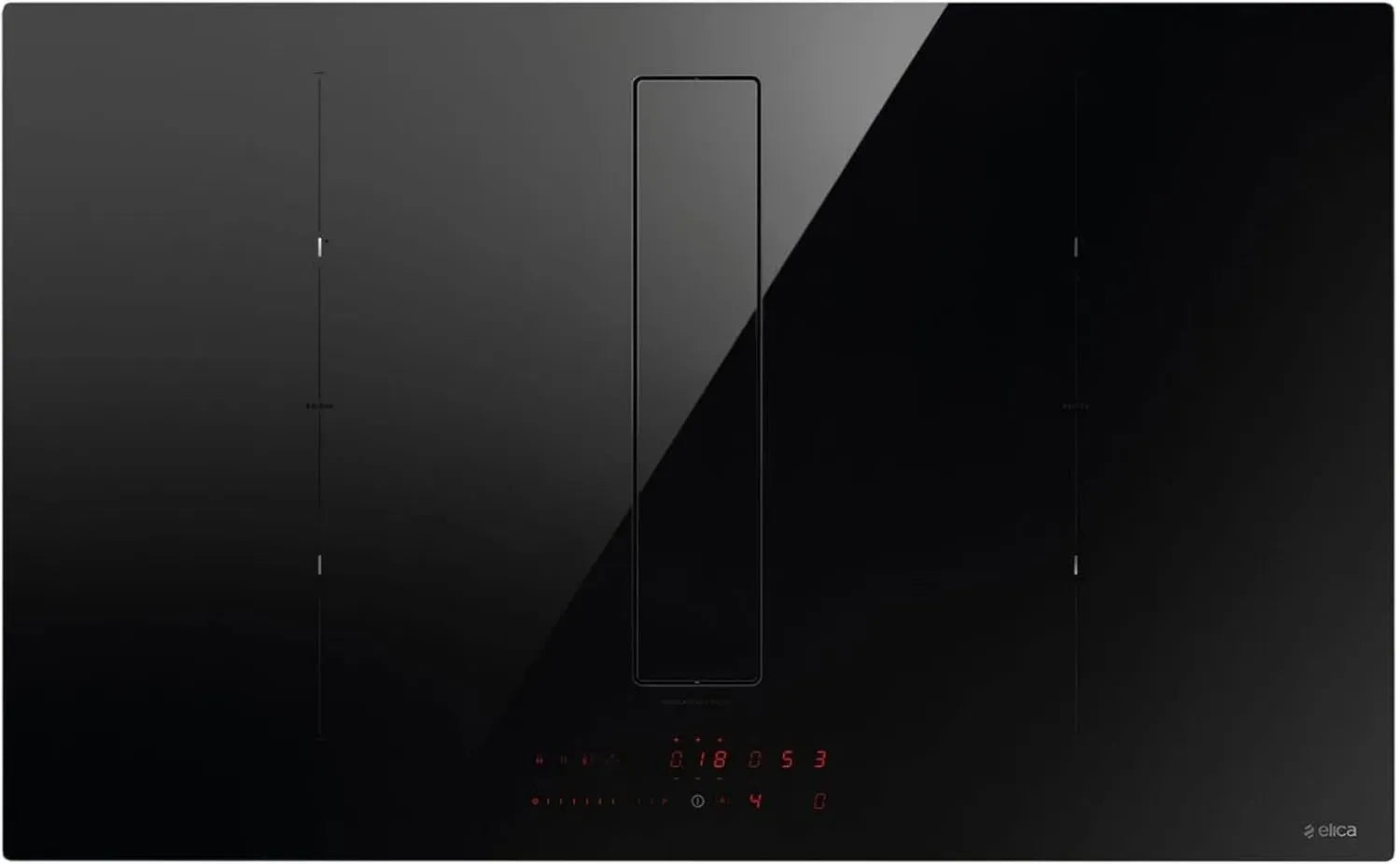 Elica NIKOLATESLA FIT XL - Plaque induction avec hotte intégrée, 83 cm, Noir